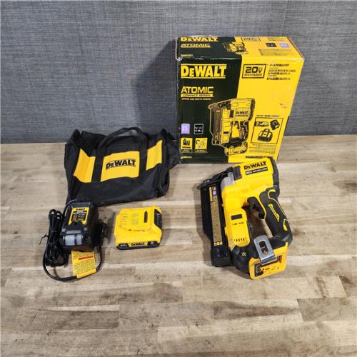 HOUSTON LOCATION - AS-IS DEWALT ATOMIC 20V MAX Lithium Ion Cordless 23 Gauge Pin Nailer Kit with 2.0Ah Battery and Charger
