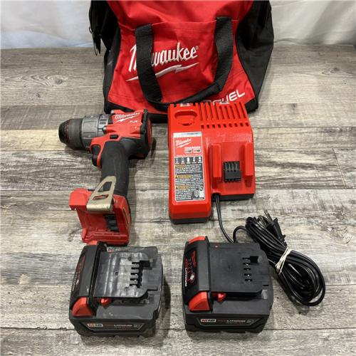 AS-IS Milwaukee Fuel 18-Volt Lithium-Ion Brushless Cordless 1/2 in. Hammer Drill Driver Kit