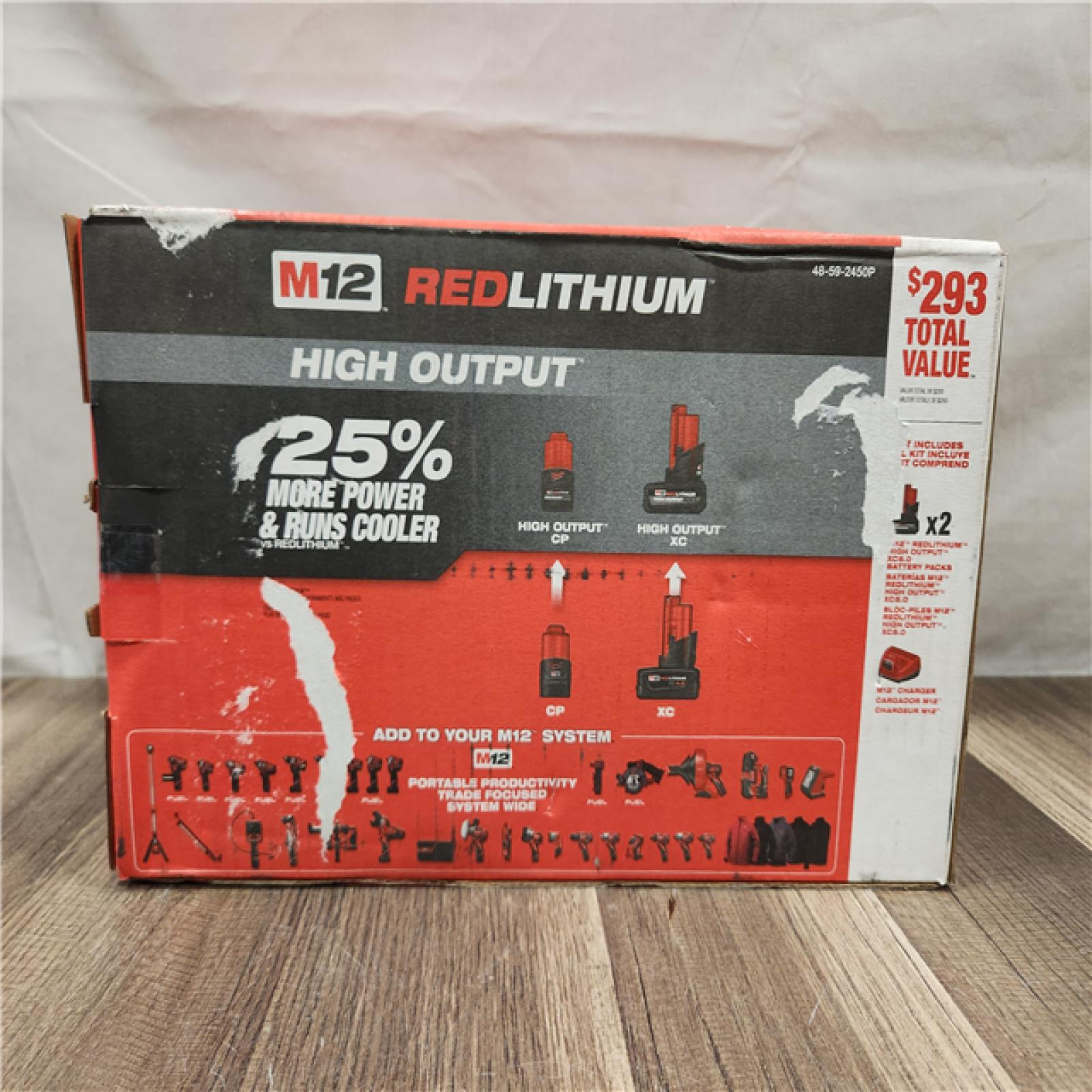 NEW- Milwaukee M12 12V Lithium-Ion XC High Output 5.0 Ah Battery Pack (2-Pack) Starter Kit with Charger