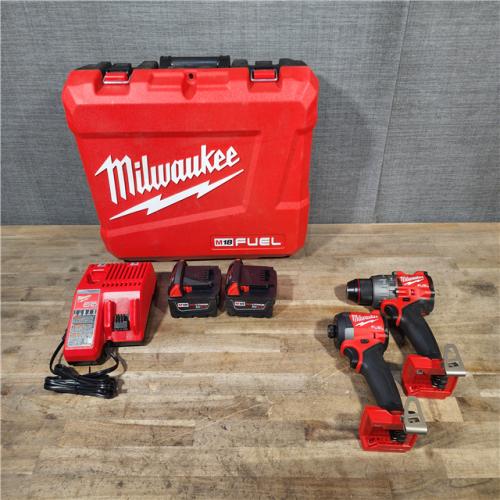 HOUSTON LOCATION - AS-IS (APPEARS LIKE NEW) Milwaukee M18 FUEL 18V Lithium-Ion Brushless Cordless Hammer Drill and Impact Driver Combo Kit