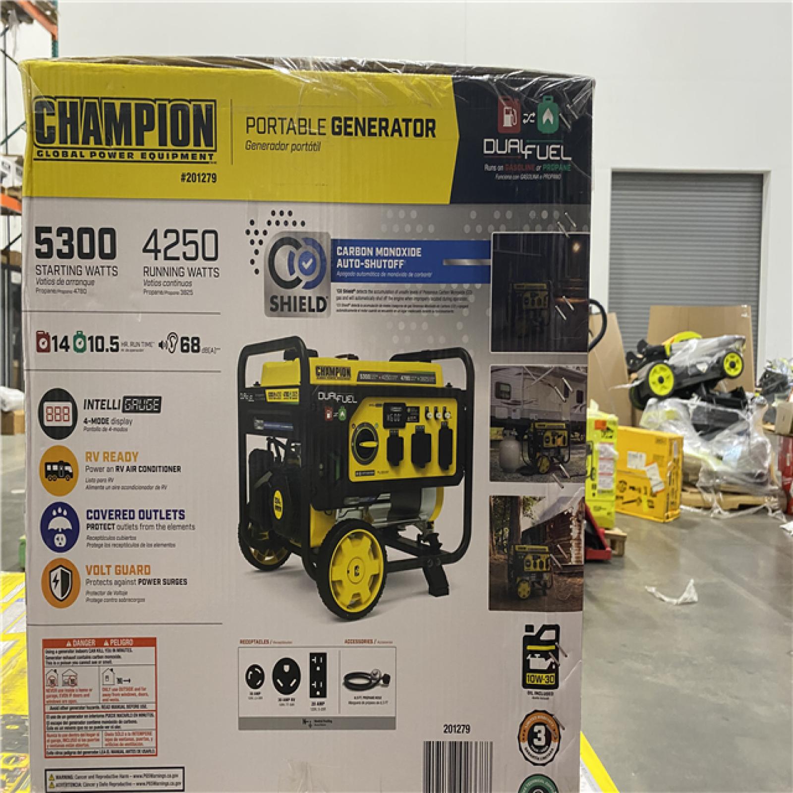 Dallas Location - NEW- Champion Power Equipment 5300/4250-Watt Gasoline Fuel Portable Generator
