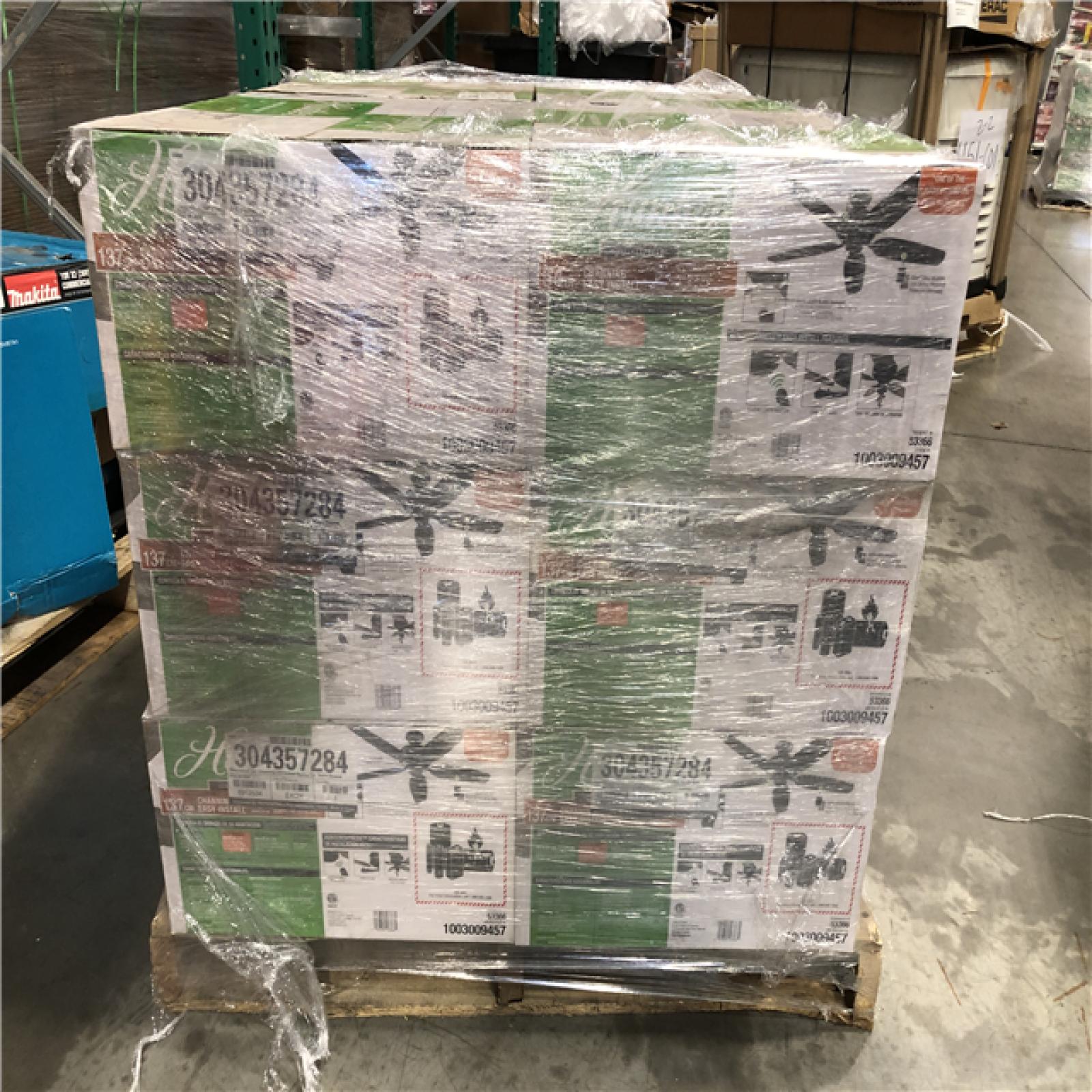 DALLAS LOCATION -NEW! Hunter Channing 54 in. Hunter Express Indoor Noble Bronze Ceiling Fan with Remote and Light Kit Included PALLET-(18 UNITS)