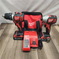 AS-IS- Milwaukee 18V Cordless Brushed 2-Tool Drill/Driver and Impact Driver Kit