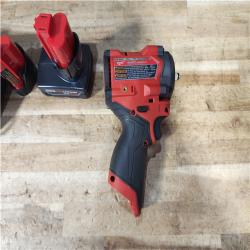 HOUSTON LOCATION - AS - IS Milwaukee FUEL 12V Li-Ion Brushless Cordless Stubby 3/8 in. Impact Wrench Kit