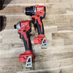 HOUSTON LOCATION - AS-IS Milwaukee 18V Lithium-Ion Brushless Cordless Compact Drill/Impact Combo Kit