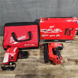 HOUSTON LOCATION - AS-IS (APPEARS LIKE NEW) Milwaukee M18 FUEL GEN II 18-Volt 18-Gauge Lithium-Ion Brushless Cordless Brad Nailer Kit with One 2.0 Ah Battery, Charger and Bag