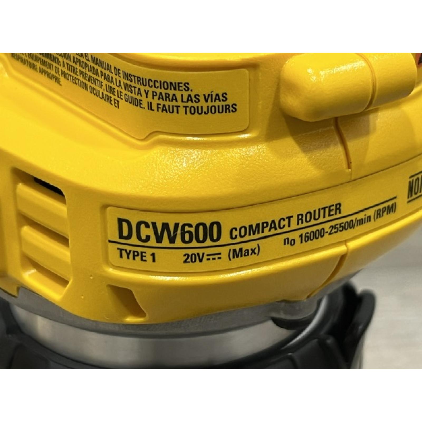 AS-IS DEWALT 20V MAX XR Cordless Brushless Fixed Base Compact Router (Tool Only)