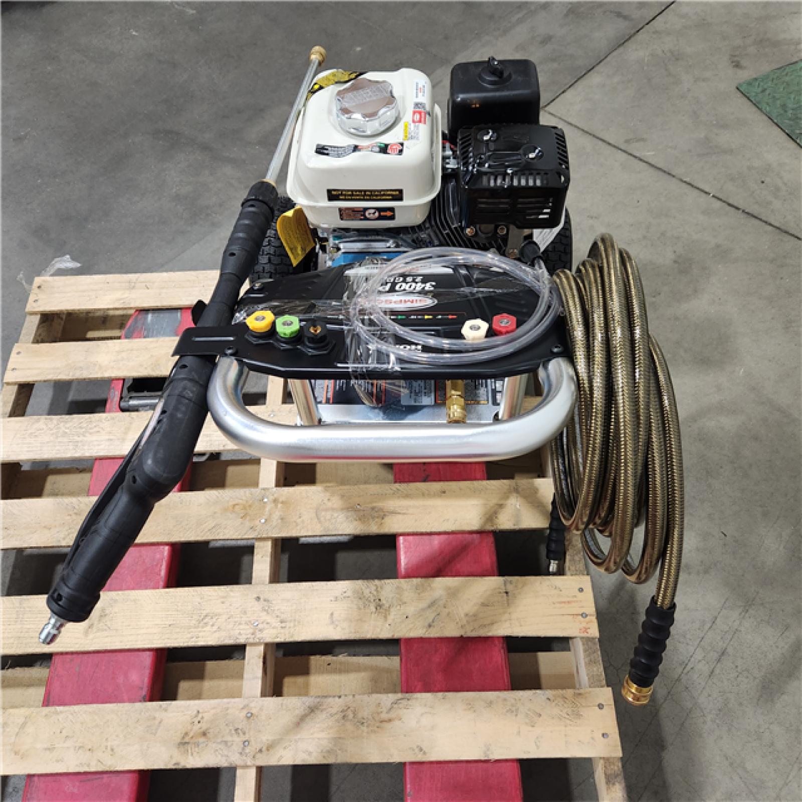 Dallas Location - As-Is  SIMPSON 3400 PSI 2.5 GPM Cold Water Gas Pressure Washer