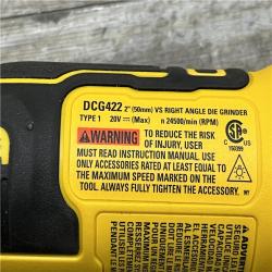 AS-IS DEWALT Atomic 20V MAX Cordless Right Angle Die Grinder (Tool Only)