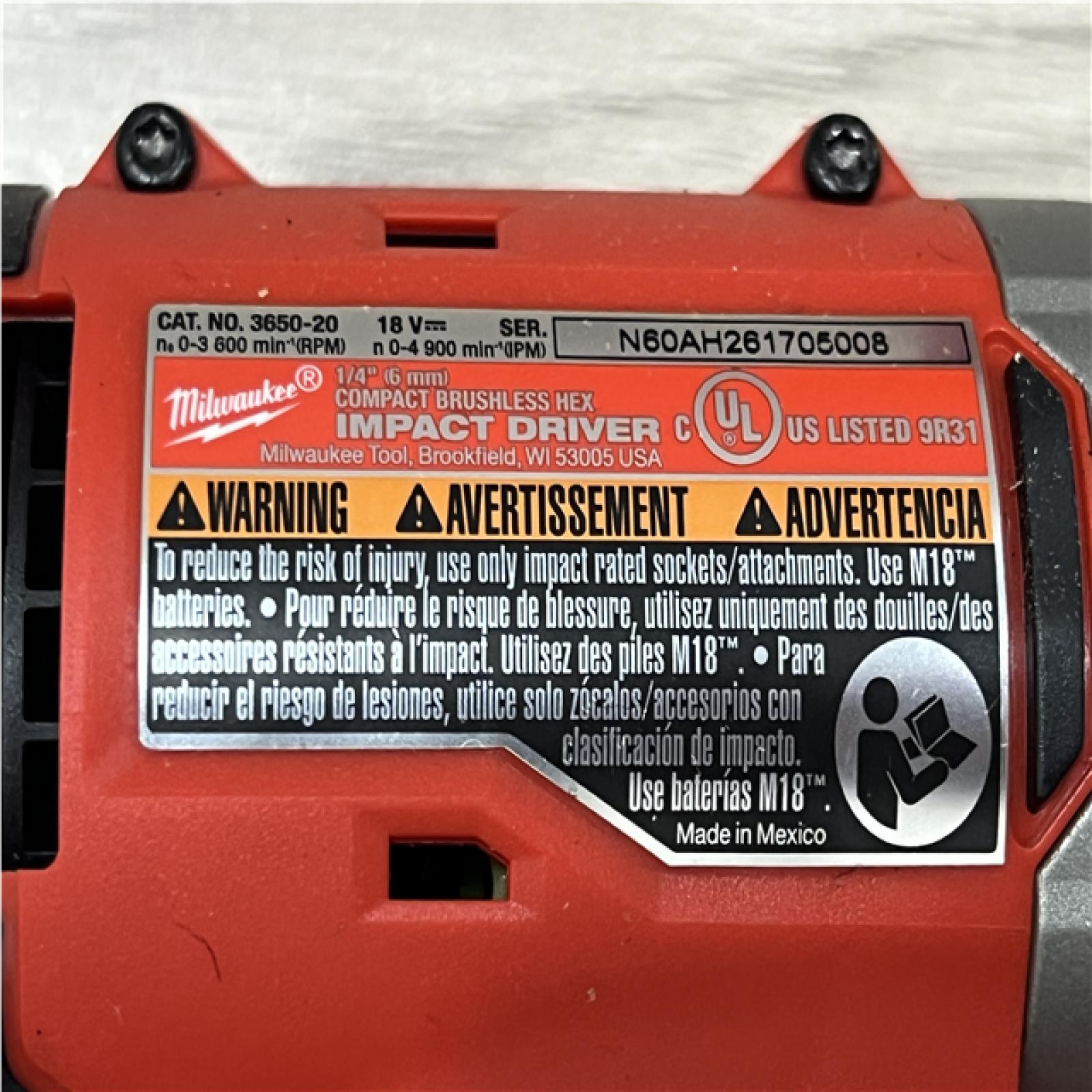 AS-IS Milwaukee 18V Lithium-Ion Brushless Cordless Compact Drill/Impact Combo Kit