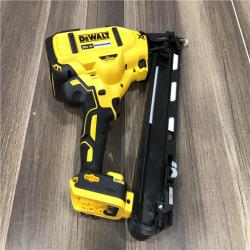 AS-IS DEWALT 20V MAX XR Lithium-Ion Cordless 15-Gauge Angled Finish Nailer (Tool Only)