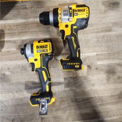 HOUSTON LOCATION - AS-IS DEWALT 20V MAX Cordless Brushless Hammer Drill/Driver 2 Tool Combo Kit with FLEXVOLT ADVANTAGE