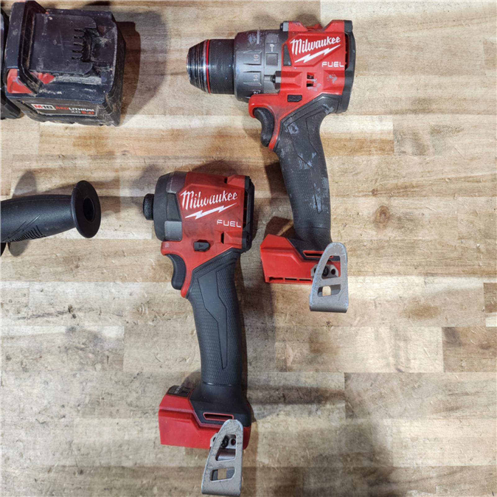HOUSTON LOCATION - AS - IS Milwaukee FUEL 18V Lithium-Ion Brushless Cordless Hammer Drill and Impact Driver Combo Kit