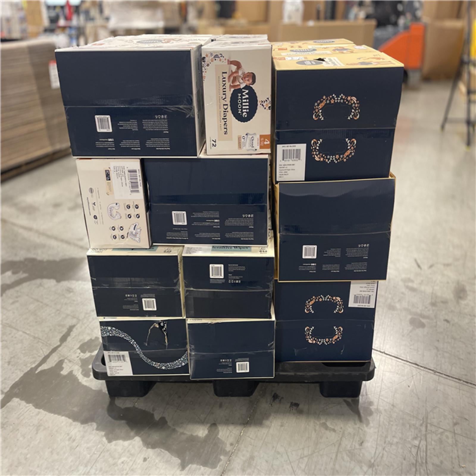 DALLAS LOCATION - BULLSEYE MIXED WIPES AND DIPER PALLET -(48 UNITS)