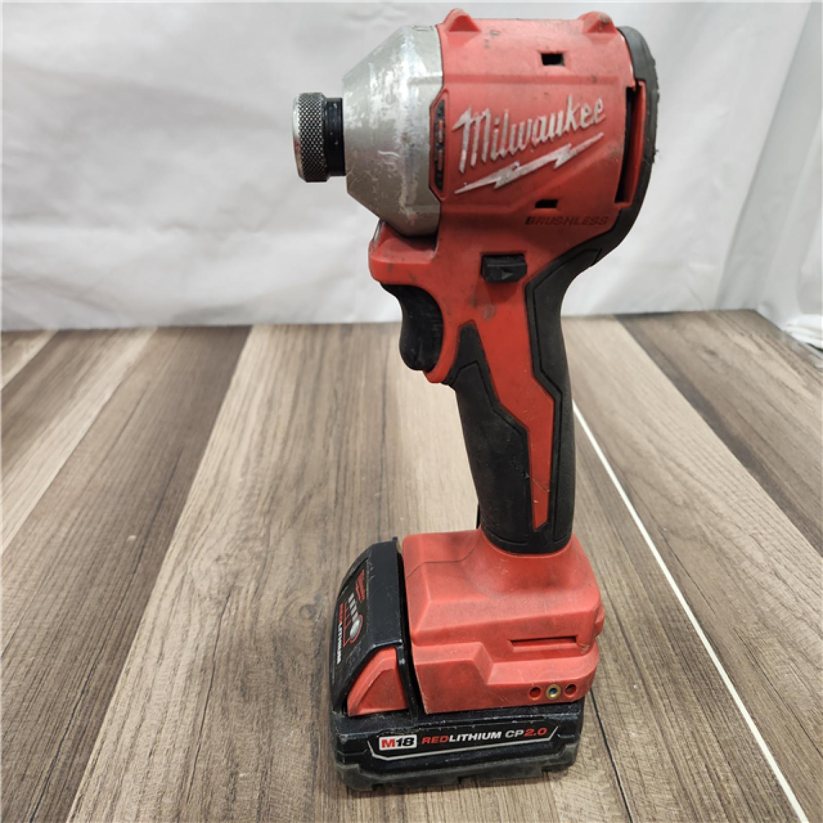 AS-IS  Milwaukee M18 Compact Brushless 1/4  Hex Impact Driver Kit