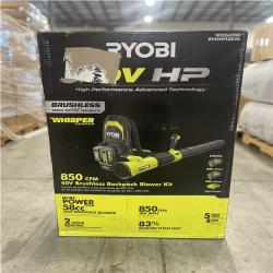 DALLAS LOCATION- AS-IS RYOBI 40V HP Brushless 850 CFM Backpack Blower Kit