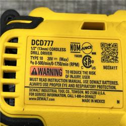 AS-IS DEWALT 20-Volt MAX Lithium-Ion Cordless 1/2 in. Compact Drill/Driver Kit