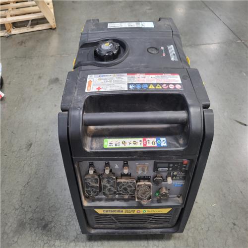 CALIFORNIA AS-IS CHAMPION 6500-Watt Recoil Start Gasoline and Propane Powered Dual Fuel Inverter Portable Generator
