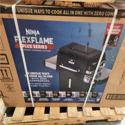 Phoenix NEW NINJA FlexFlame Plus 3-Burner Outdoor Cooking BBQ, 5-in-1 Propane and Electric Grill, Smoker, Roaster, Pizza Maker in Black