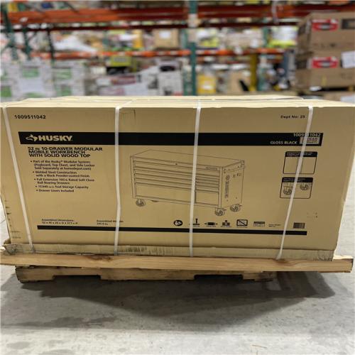 DALLAS LOCATION- AS-IS Husky Modular Tool Storage 52 in. W x 20 in. D Standard Duty Black Mobile Workbench Cabinet (2 UNITS)