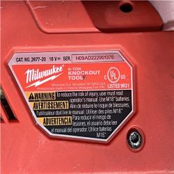 Houston Location AS-IS Milwaukee 18V Lithium-Ion Cordless FORCE LOGIC 1/2 in.-2 in. 6 Ton Knockout Tool