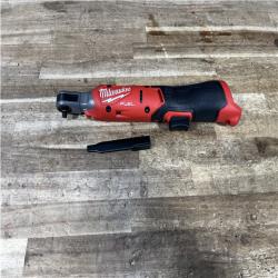 Houston Location AS-IS Milwaukee FUEL 12-Volt Lithium-Ion Brushless Cordless High Speed 3/8 in. Ratchet (Tool-Only)