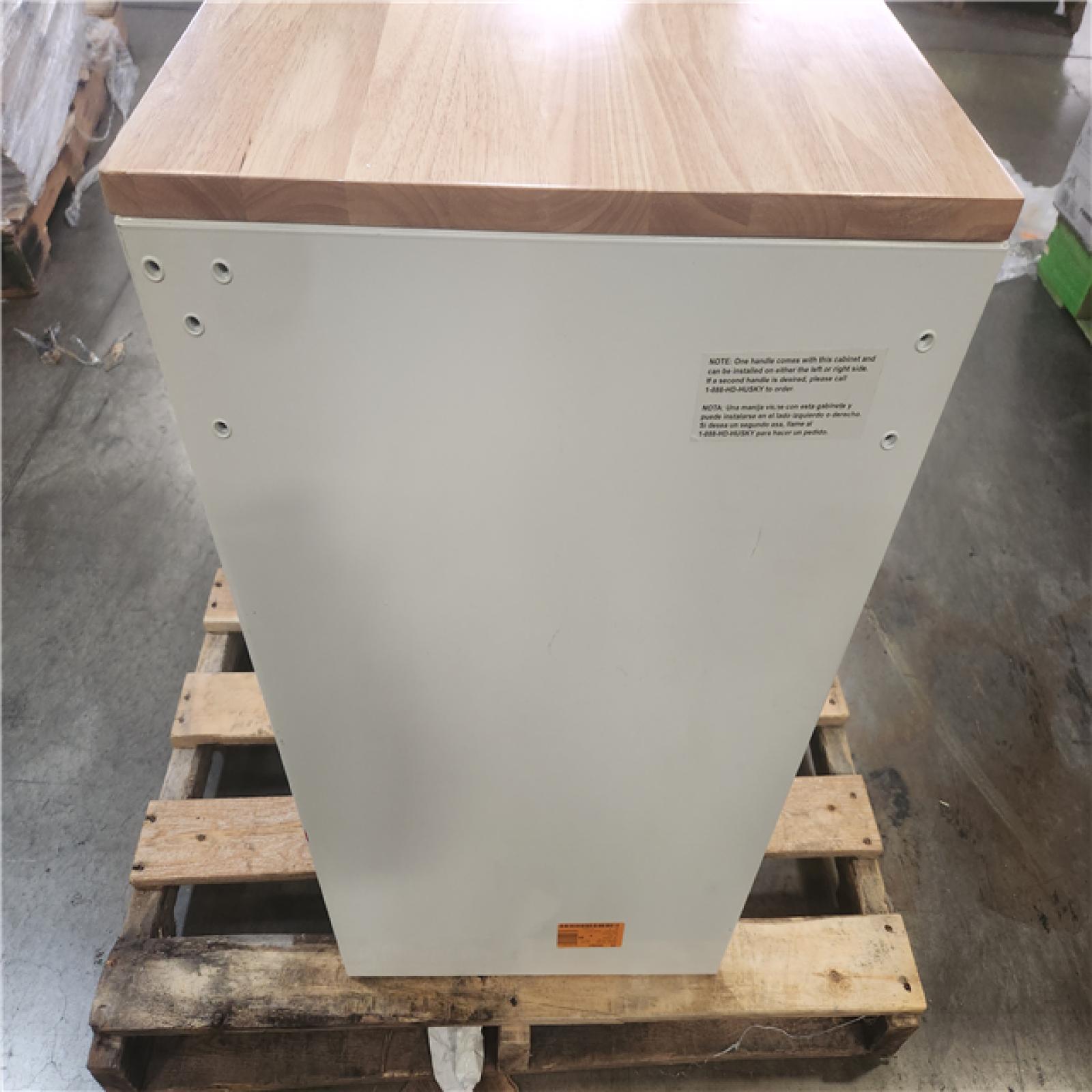Phoenix LIKE NEW Husky Tool Storage 46 in. W x 18 in. D 9-Drawer Gloss White Mobile Workbench Cabinet