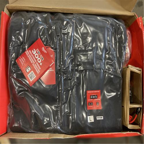 LIKE NEW! - Milwaukee Men's Large M12 12-Volt Lithium-Ion Cordless Tough Shell Black Heated Jacket with (1) 3.0 Ah Battery and Charger