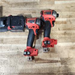 HOUSTON LOCATION - AS - IS Milwaukee 2 Tool Combo Kit W/ (2) Battery & Charger