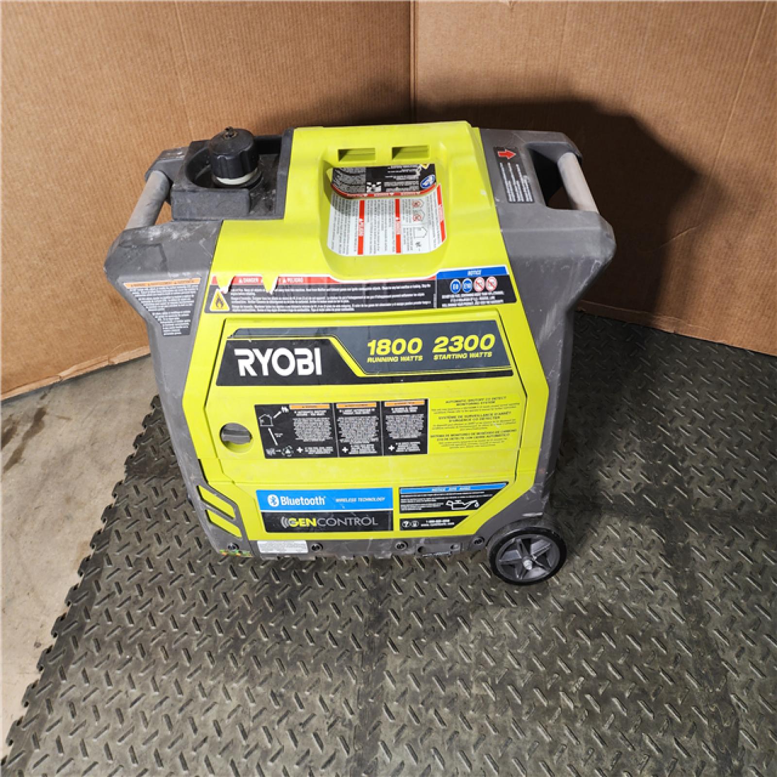 HOUSTON LOCATION - AS-IS RYOBI 2,300-Watt Recoil Start Bluetooth Super Quiet Gasoline Powered Digital Inverter Generator with CO Shutdown Sensor