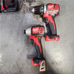 HOUSTON LOCATION - AS-IS Milwaukee M18 18V Cordless Brushed 2 Tool Drill/Driver and Impact Driver Kit