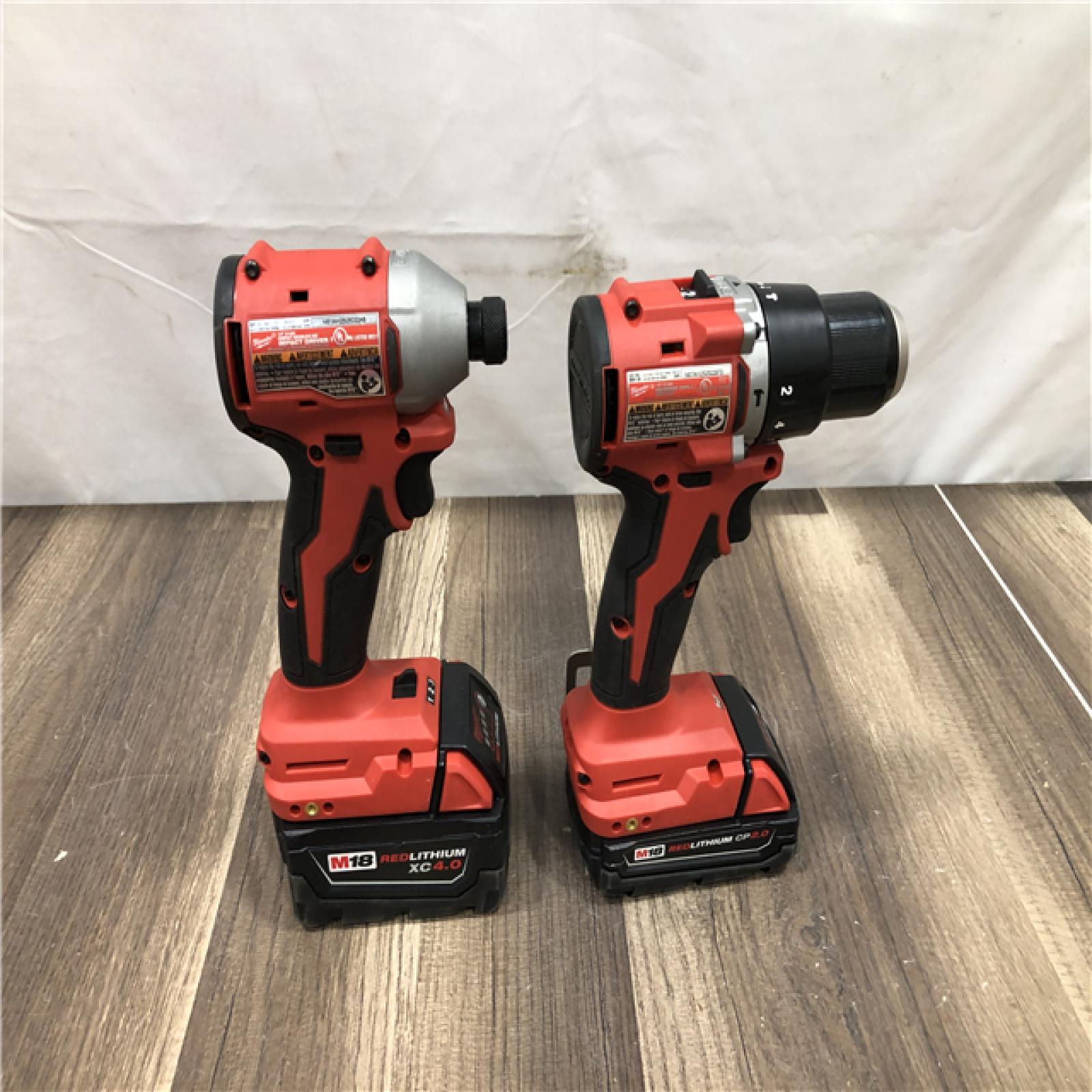 AS-IS Milwaukee 18-Volt Lithium-Ion Brushless Cordless Compact Hammer Drill/Impact Combo Kit
