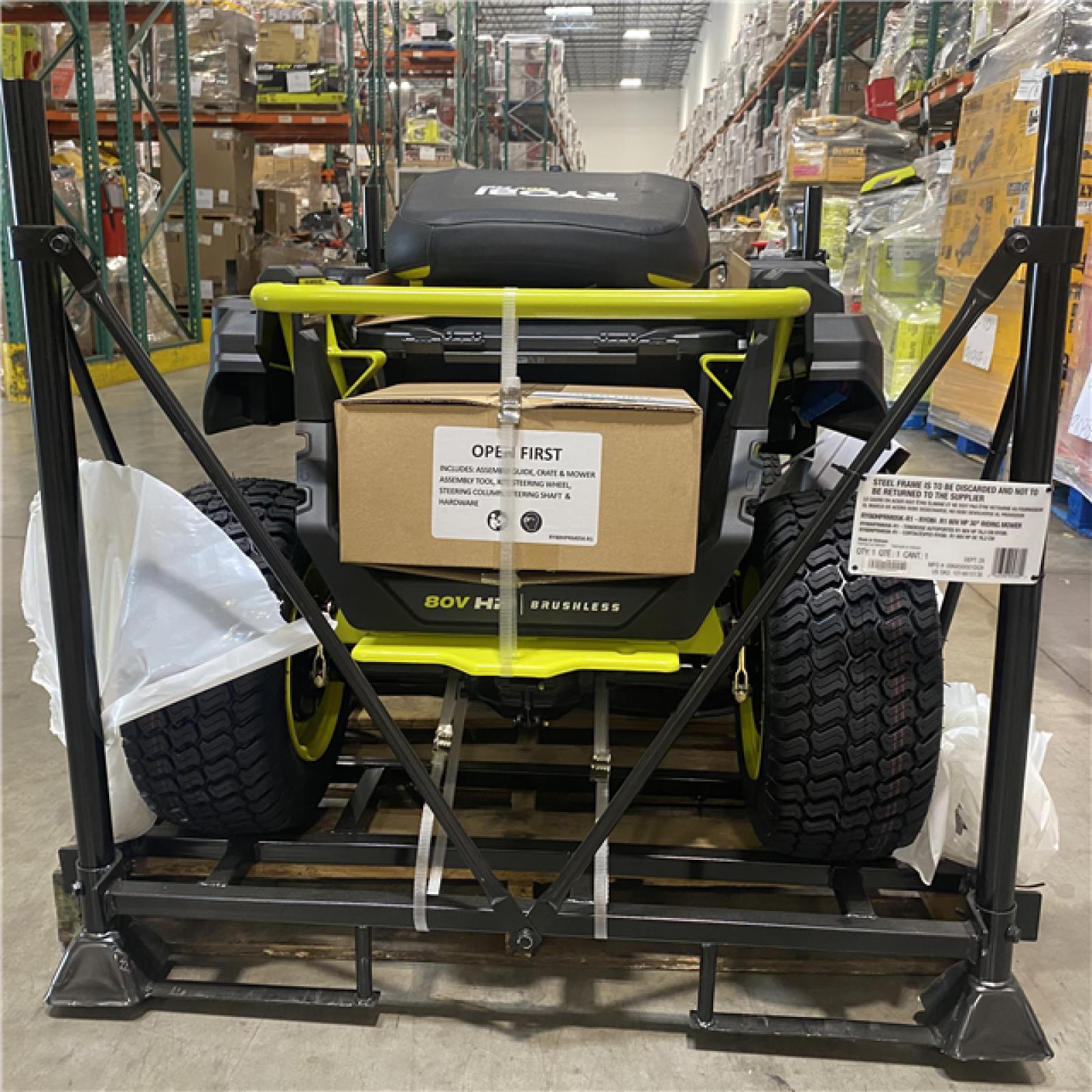 Dallas Location - As-Is ROYBI R1 80V HP Brushless 30” Riding Lawn Mower Kit