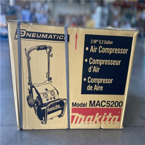 DALLAS LOCATION - Makita Big Bore 5.2 Gal. 140 PSI 3.0 HP Portable Corded Electric Horizontal Single Tank Air Compressor (6.5 CFM at 90 PSI)