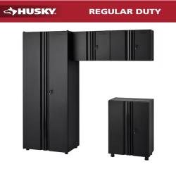 DALLAS LOCATION - Husky 4-Piece Regular Duty Welded Steel Garage Storage System in Black