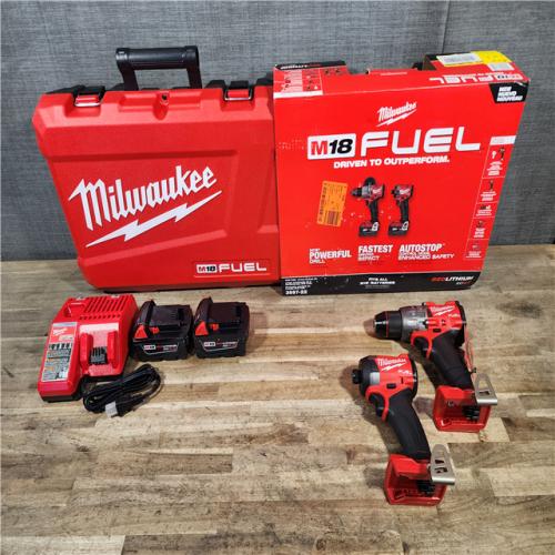 HOUSTON LOCATION - AS-IS (APPEARS LIKE NEW) Milwaukee FUEL 18V Lithium-Ion Brushless Cordless Hammer Drill and Impact Driver Combo Kit