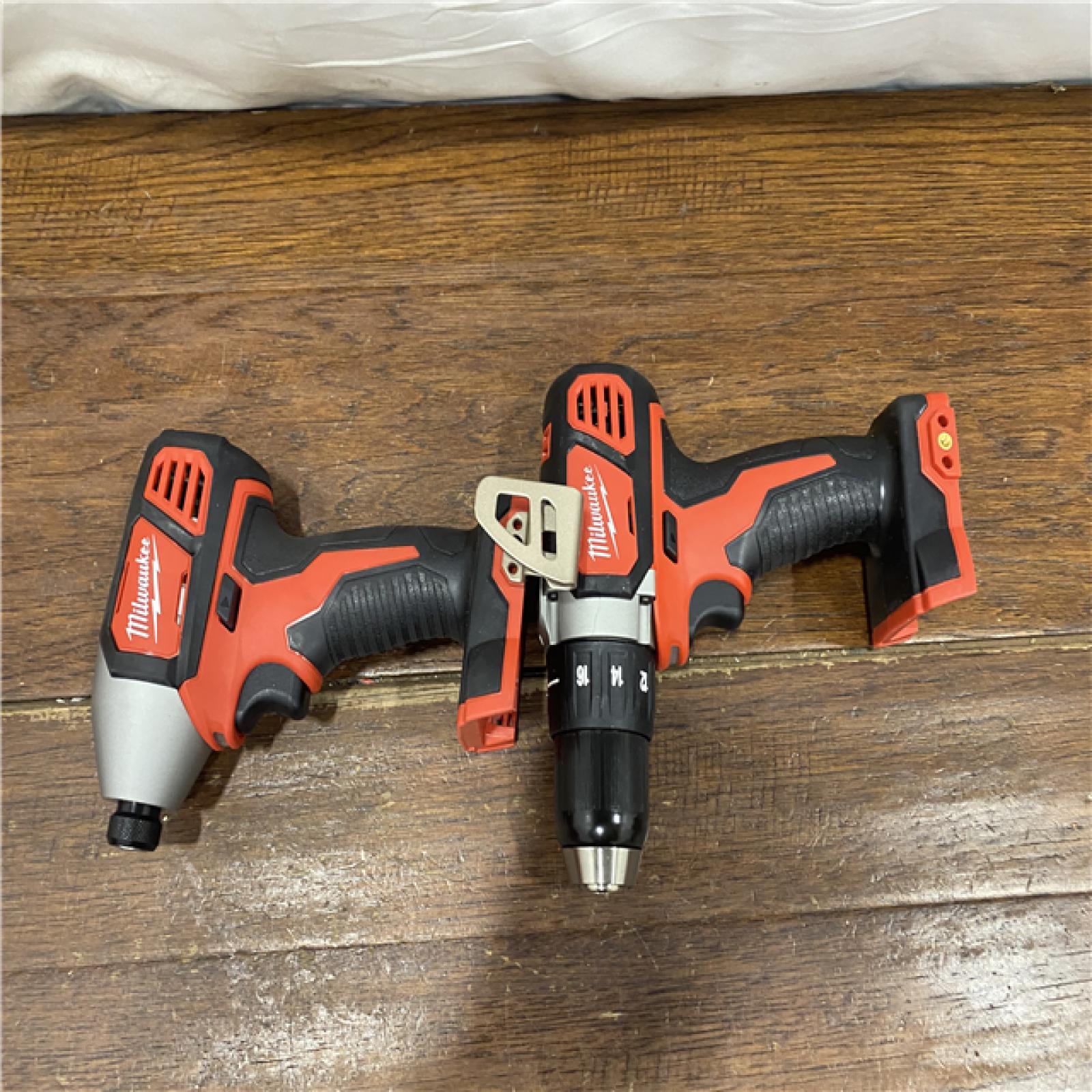 AS-IS Milwaukee M18 18V Cordless Brushed 2 Tool Drill/Driver and Impact Driver Kit