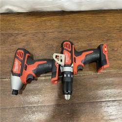 AS-IS Milwaukee M18 18V Cordless Brushed 2 Tool Drill/Driver and Impact Driver Kit