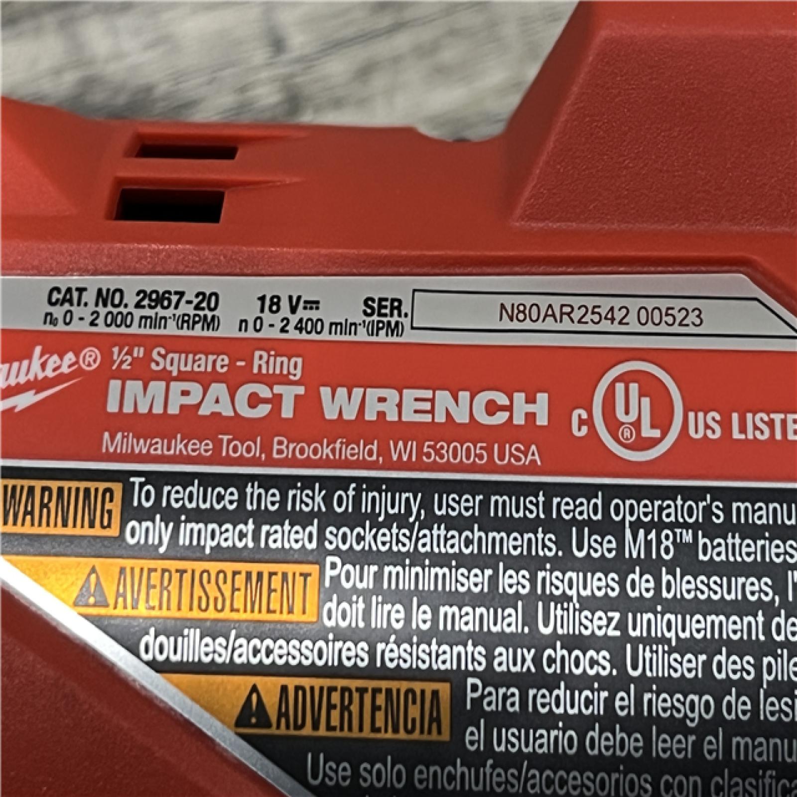 AS-IS Milwaukee FUEL 18V Lithium-Ion Brushless Cordless 1/2 in. Impact Wrench with Friction Ring (Tool-Only)