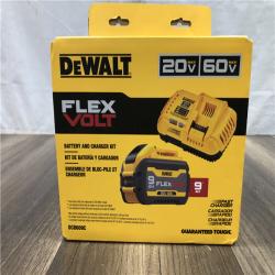 NEW- DEWALT 20V/60V MAX FLEXVOLT Lithium-Ion 9.0Ah Battery and Charger Starter Kit
