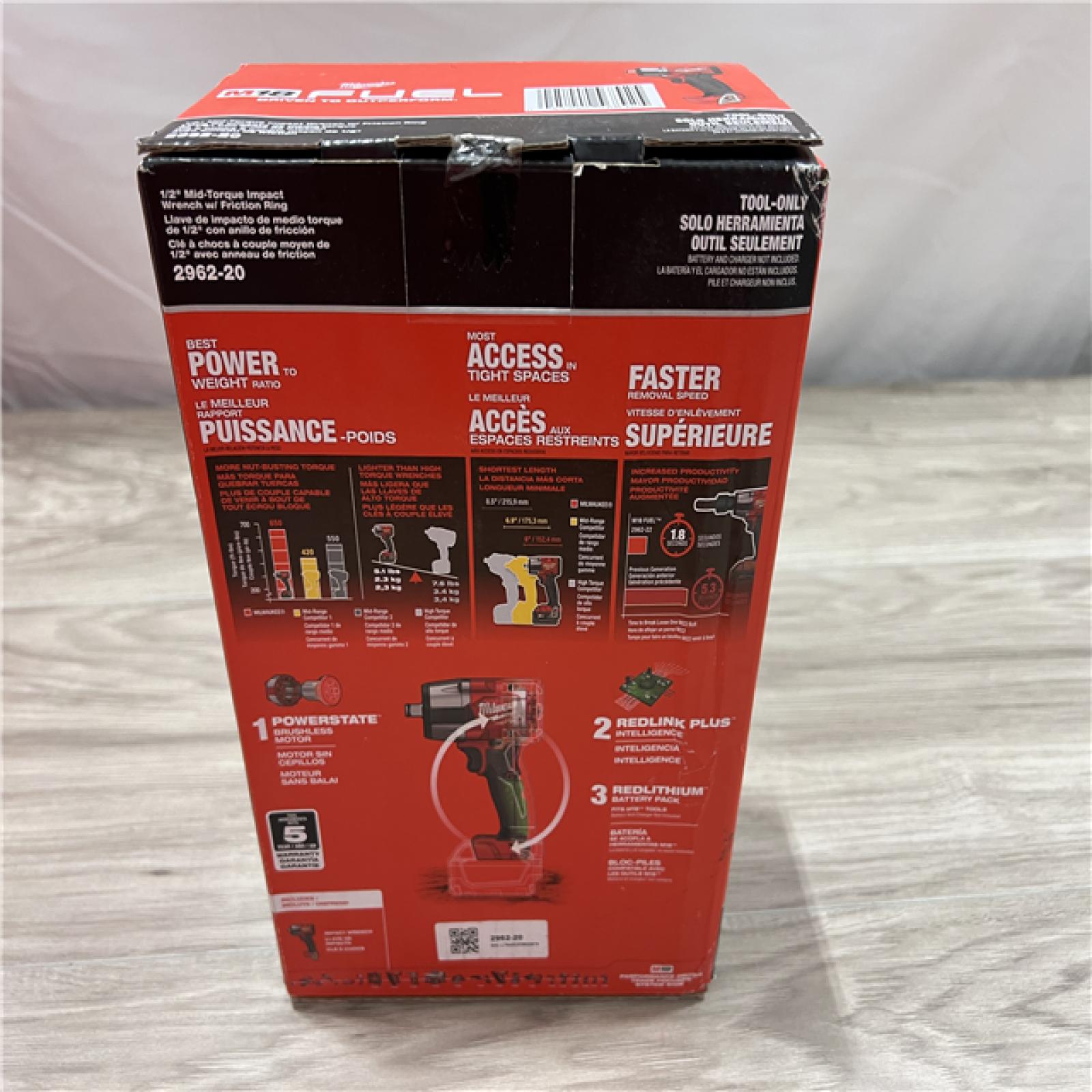 NEW Milwaukee FUEL Gen-2 18V Lithium-Ion Brushless Cordless Mid Torque 1/2 in. Impact Wrench w/Friction Ring (Tool-Only)