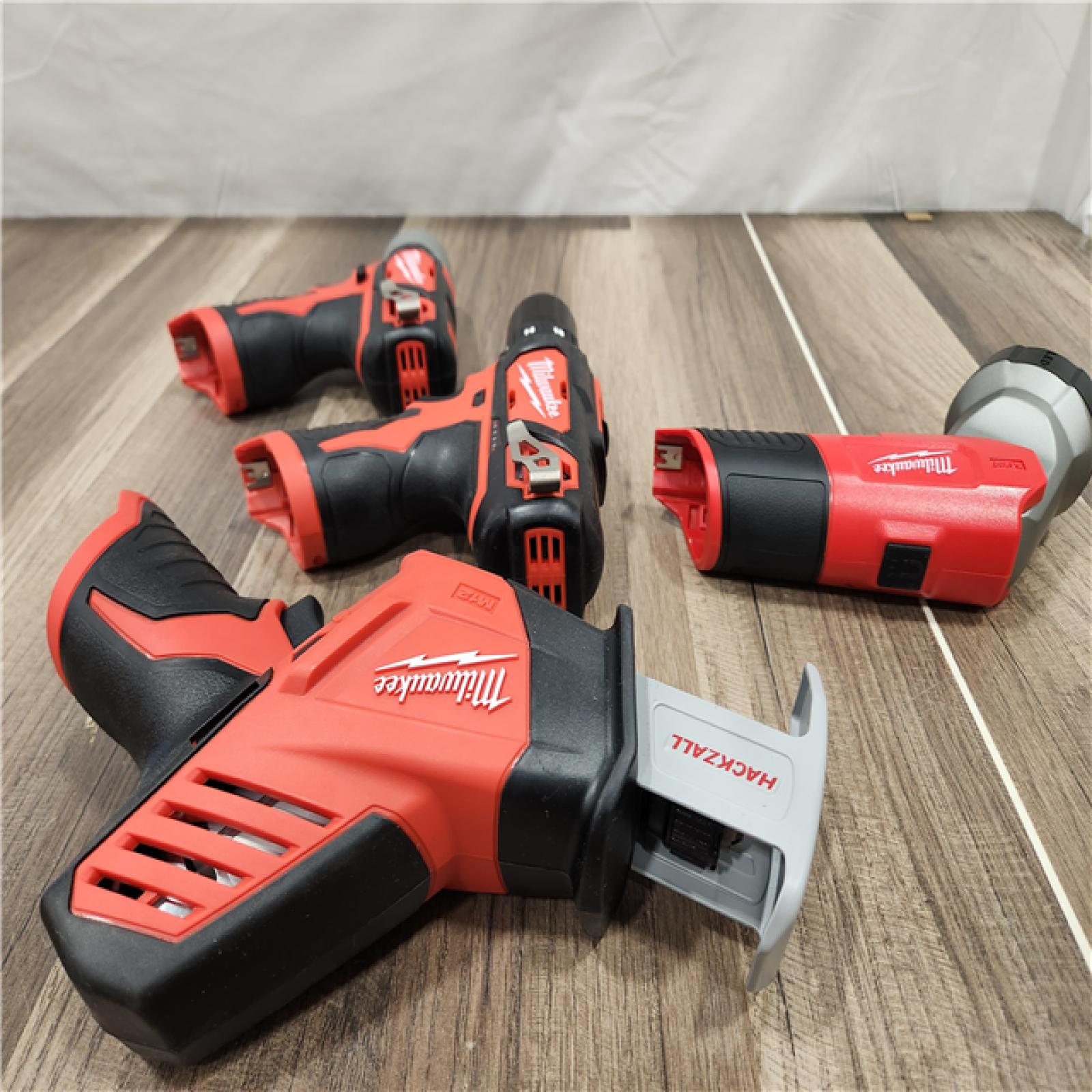 AS-IS - Milwaukee M12 12V Brushed Cordless (4-Tool) Combo Kit