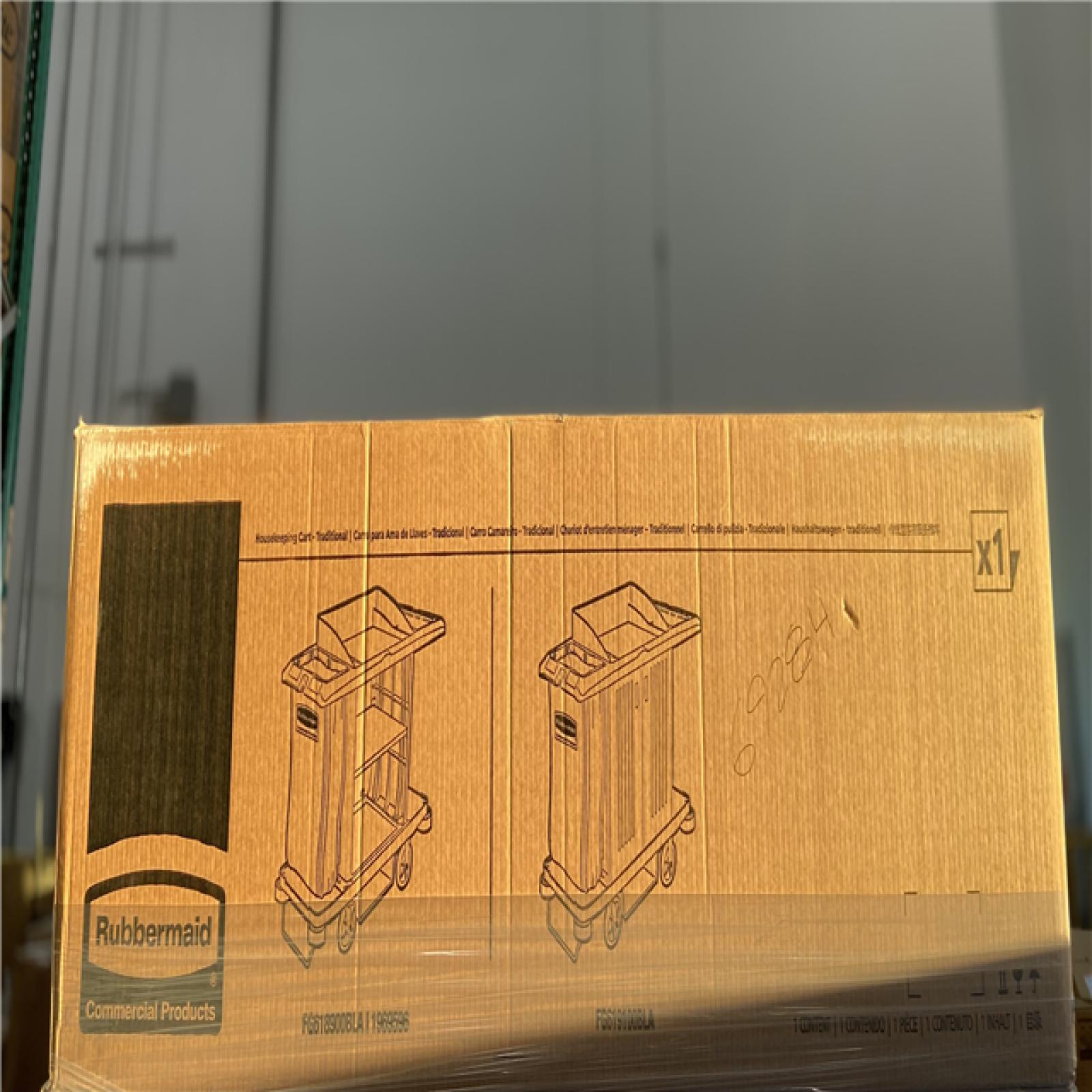 DALLAS LOCATION - Rubbermaid Commercial Executive Full Size Housekeeping Cart (Black)