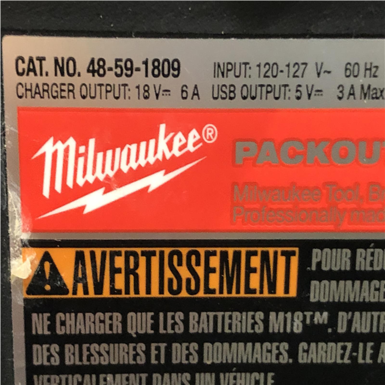 AS-IS Milwaukee 18V Lithium-Ion PACKOUT 6-Port Rapid Charger
