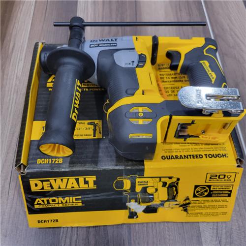 GOOD Dewalt DCH172B MAX Atomic 20V 5/8 Inch Brushless Cordless SDS Plus Rotary Hammer (Tool Only)