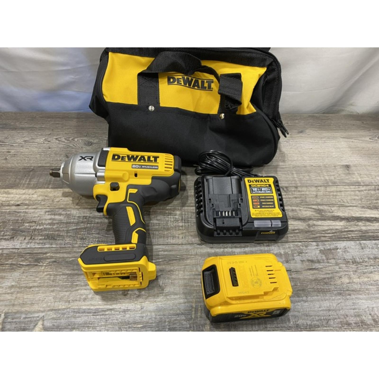 AS-IS DEWALT 20V MAX Lithium-Ion Cordless 1/2 in. Impact Wrench Kit