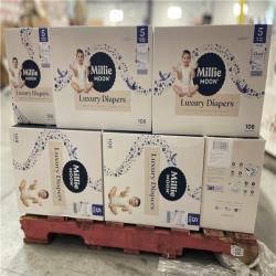 DALLAS LOCATION - Millie Moon Luxury Disposable Diapers - Size 5 - 108ct PALLET-(20 CASES)