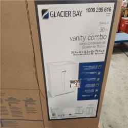 Phoenix Location NEW Glacier Bay Single Sink Bath Vanity in White with White Cultured Marble Top Pallet (4 Vanities)