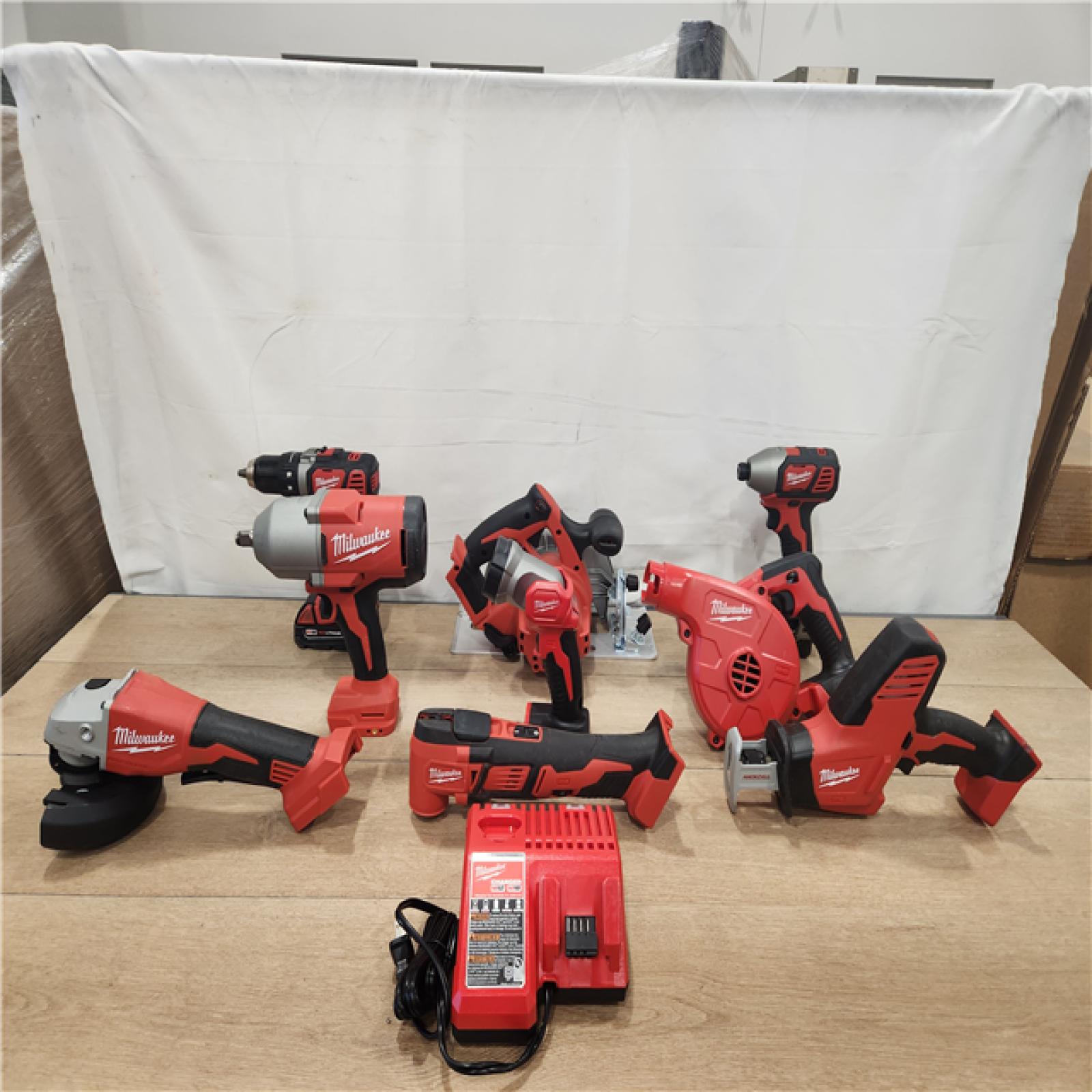 AS-IS- M18 18-Volt Lithium-Ion Cordless Combo Kit 9-Tool with 2-Batteries  Charger and Tool Bag