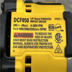AS-IS DEWALT ATOMIC 20V MAX Lithium-Ion Cordless 1/4 in. Brushless Impact Driver Kit